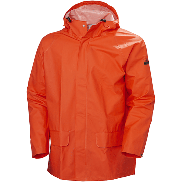 Veste de pluie imperméable Mandal - Helly Hansen vue de face orange