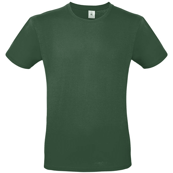 T-shirt homme col rond E150 B&C vert vue de face