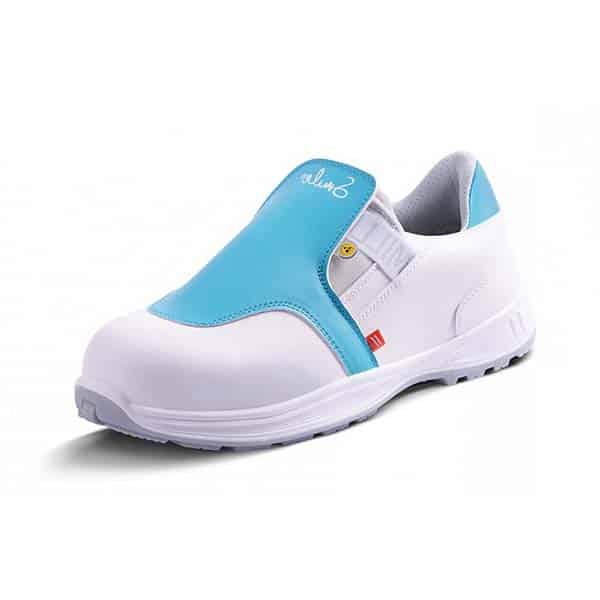 Chaussures de sécurité basses Moon S2 Gaston Mille vue de 3/4 blanc