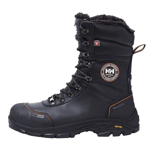 Chaussures de sécurité d'hiver montantes Chelsea Evolution S3 Helly Hansen vue de coté noir