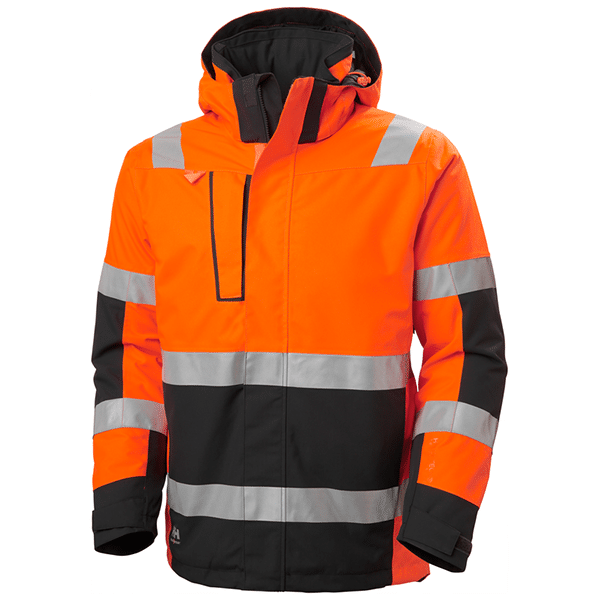 Veste haute visibilité d’hiver Alna 2.0 Helly Hansen vue de face orange