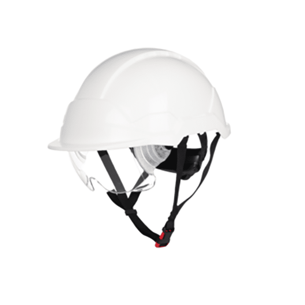 Casque de protection Phoenix pro Coverguard vue de 3/4 blanc
