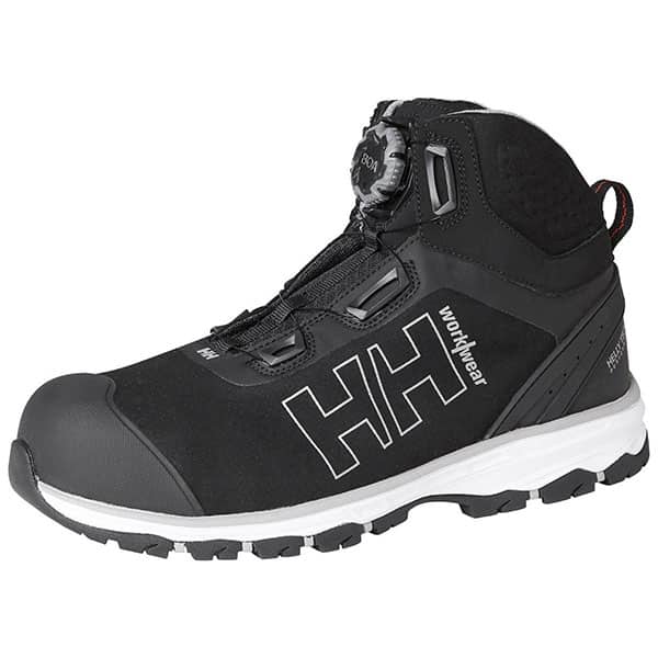Chaussures de sécurité montantes Chelsea évolution BOA S3 HT W Helly Hansen vue de coté noir