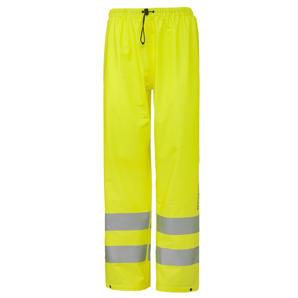 Pantalon de pluie haute visibilité Alta Helly Hansen vue de face jaune fluo