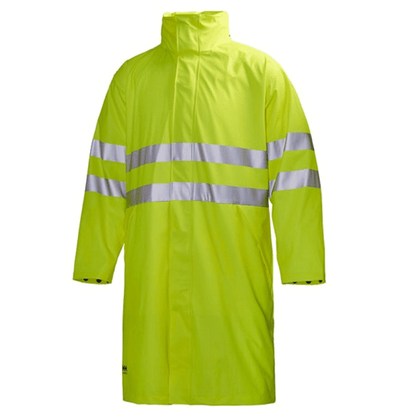 Parka de pluie haute visibilité Alta Helly Hansen vue de face jaune