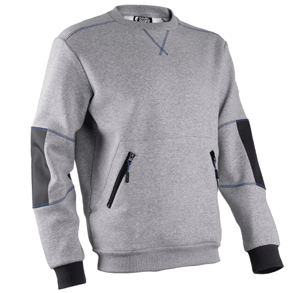 Sweat col rond Hato Coverguard vue de face gris