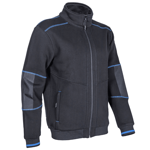 Veste thermique Kiji Coverguard vue de face noir et bleu
