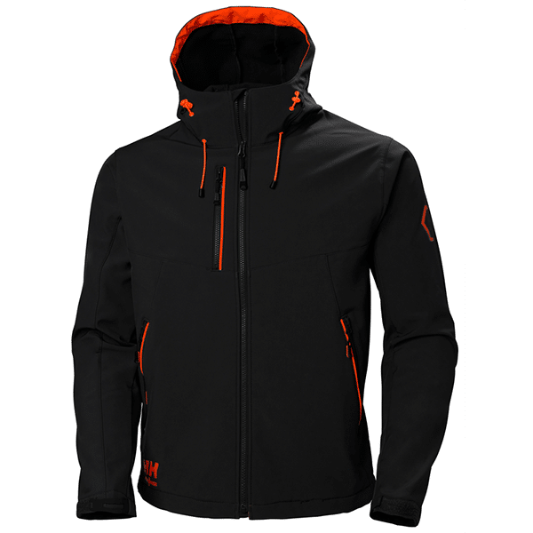 Softshell de travail Chelsea Evolution Helly Hansen noir vue de face