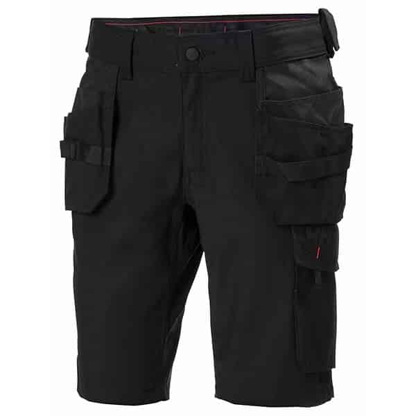 Short de travail Oxford Construction - Helly Hansen vu de face noir