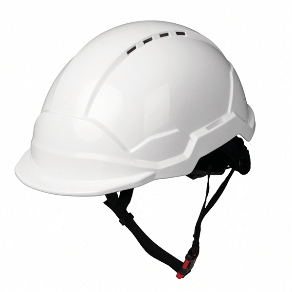 Casque de protection Phoenix pro Coverguard vue de 3/4 blanc