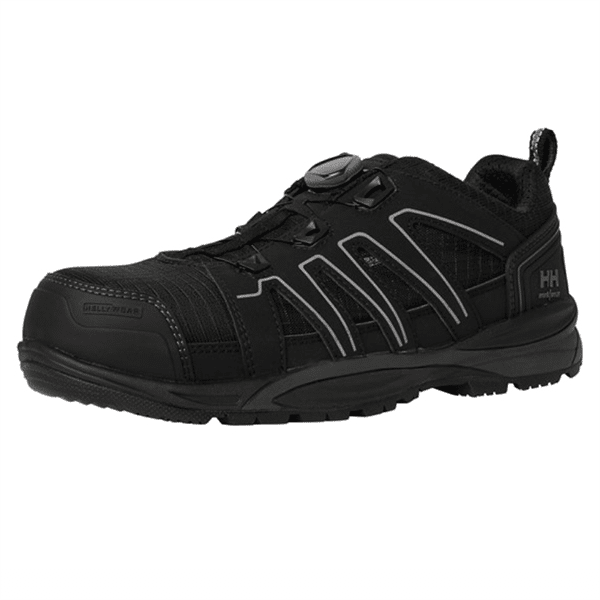 Sandale de sécurité basses Manchester BOA S3 Helly Hansen vue de coté noir