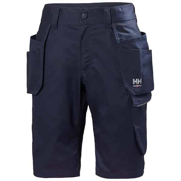 Short de travail Manchester Construction Helly Hansen vu face bleu