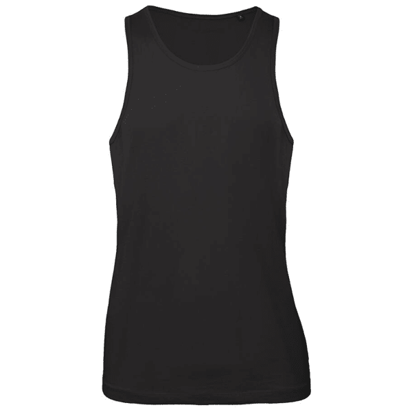 Débardeur coton bio homme B&C vue de face noir