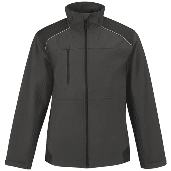 Veste Softshell de travail Shiled pro B&C vue de face gris