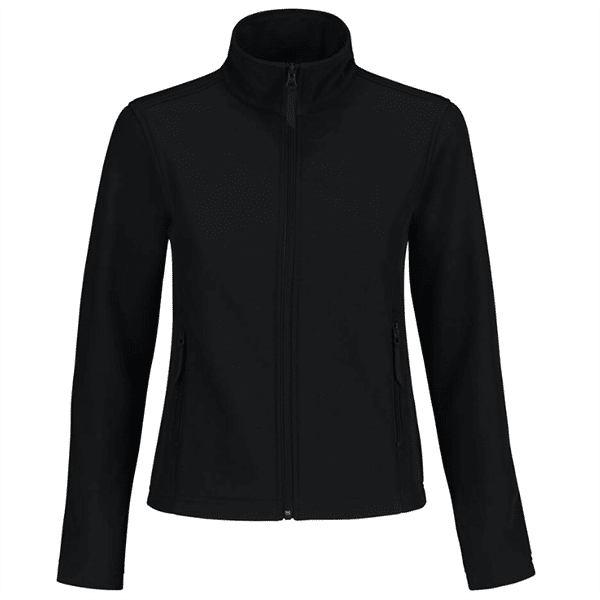 Veste Softshell femme ID 701 B&C vue de face noir