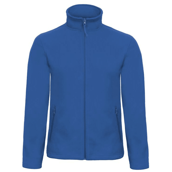 Veste polaire zippée homme B&C vue de face bleu