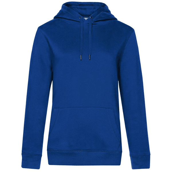 Sweat à capuche femme Queen B&C vue de face bleu