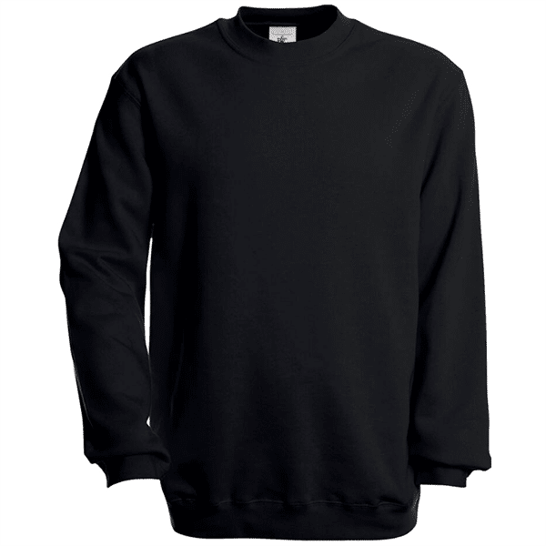 Sweat col rond Set In B&C vue de face noire
