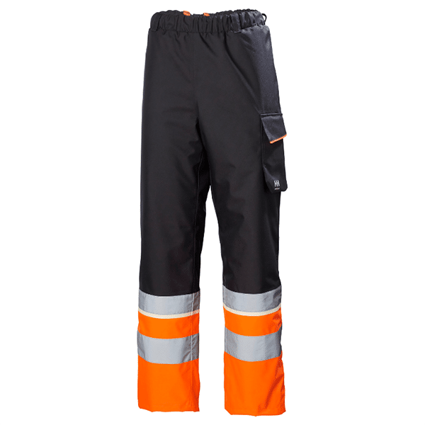 Pantalon d’hiver haute visibilité UC-ME CL 1 - Helly Hansen vue face noir orange