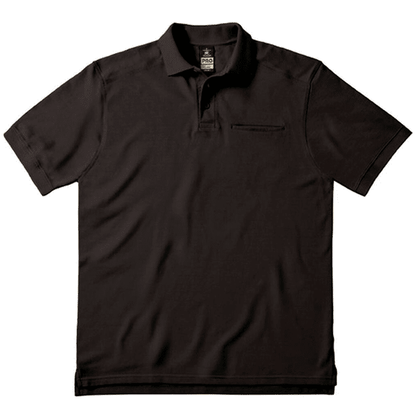 Polo de travail Skill pro B&C vue de face marron