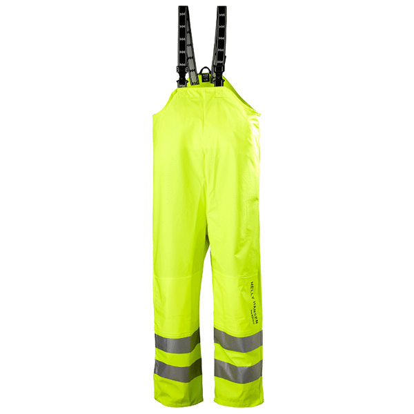 Salopette de pluie haute visibilité Alta Helly Hansen vue de dos jaune