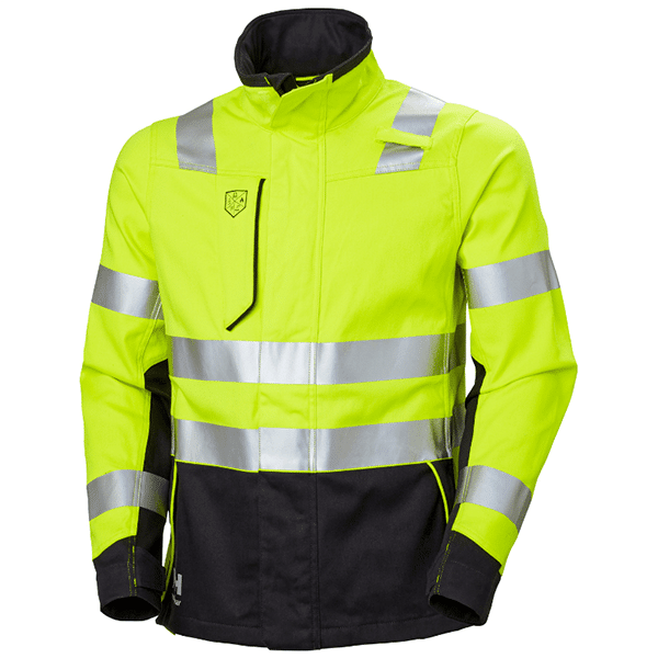 Veste haute visibilité Fyre - Helly Hansen vue face jaune noir