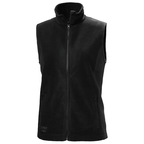 Gilet sans manches polaire femme Manchester 2.0 - Helly Hansen vue face noir