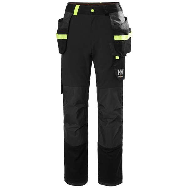 Pantalon de travail femme W Luna 4X Cargo Helly Hansen vue de face noir