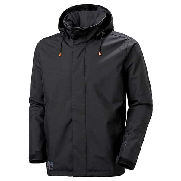 Veste de travail imperméable Oxford - Helly Hansen vue de face noir
