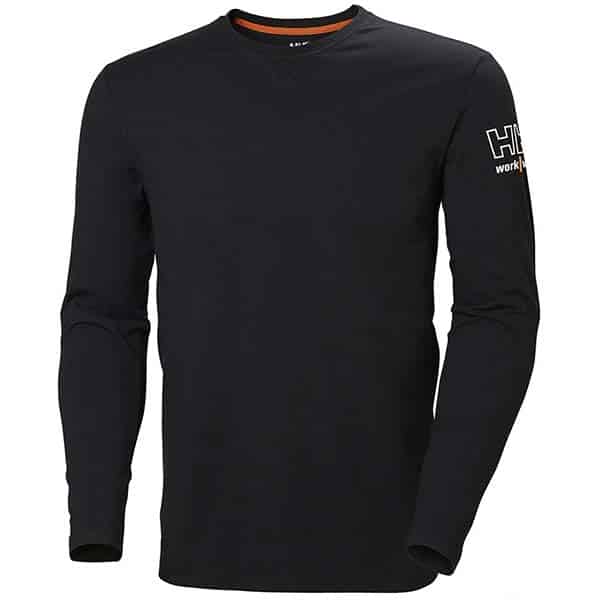 T-shirt manches longues Kensington Helly Hansen vu de face noire