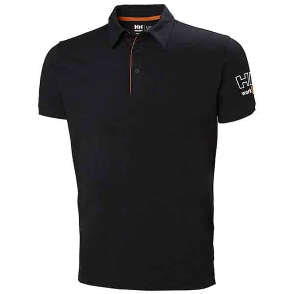 Polo de travail Kensington Helly Hansen vu de face noir