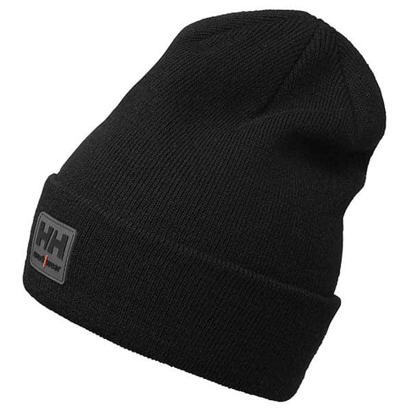 Bonnet tricoté revers Kensington - Helly Hansen vue de face noir