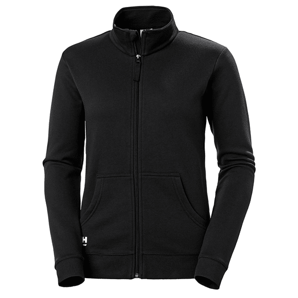 Sweat zippé femme W Manchester Helly Hansen vu de face noir
