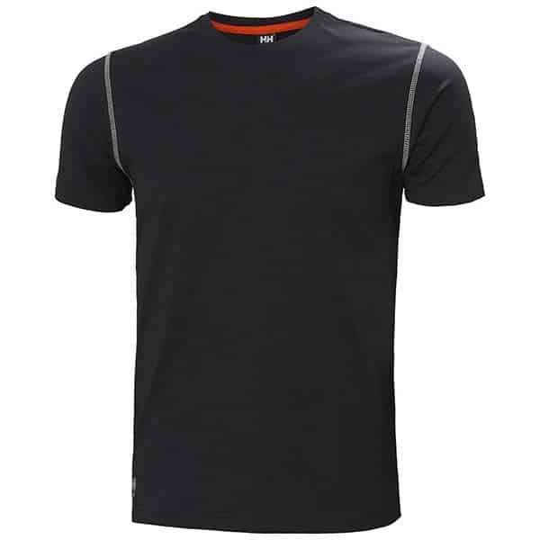 T-shirt de travail Oxford Helly Hansen vue de face noir