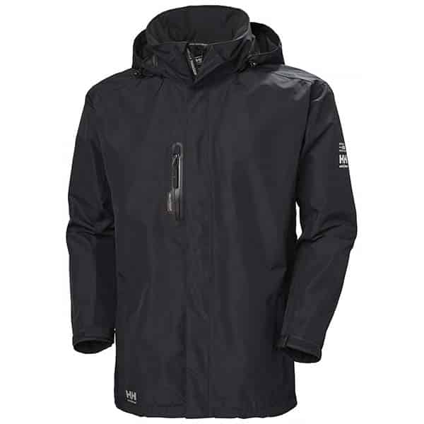 Parka de travail imperméable Manchester Helly Hansen vue de face noir