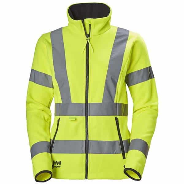 Polaire haute visibilité femme W Luna Helly Hansen vue de face jaune