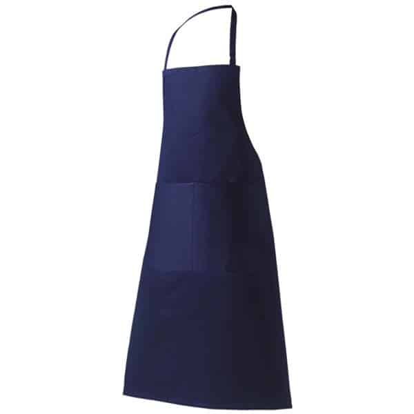 Tablier de cuisine lot de 2 Molinel vue de coté bleu
