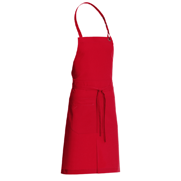 Tablier de service Dan Molinel vue de coté rouge