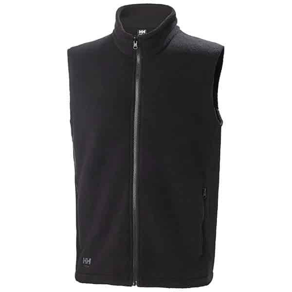 Gilet sans manches polaire Manchester - Helly Hansen vue face noir