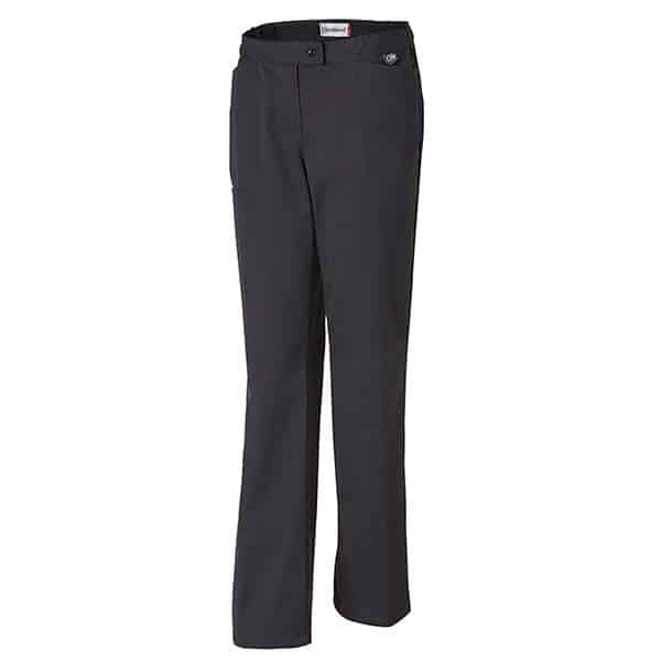 Pantalon de cuisine Femme Exalt’r Molinel vue de coté avant noir