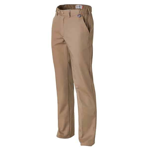 Pantalon de cuisine Homme Pb03 Molinel vue de coté avant marron