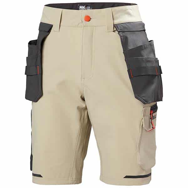 Short de travail Kensington Construction Helly Hansen vue de face beigee