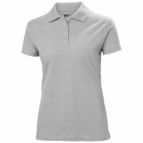 Polo travail femme W Manchester Classic Helly Hansen vue de face gris