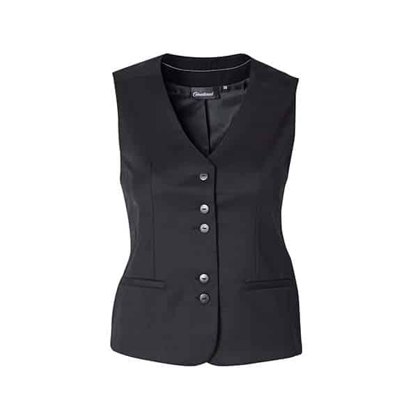 Gilet de service Femme Youn'z - Molinel vue de face noir