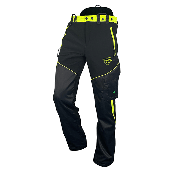 Pantalon de protection Booster Type A CL 1 Francital vue de face noir jaune