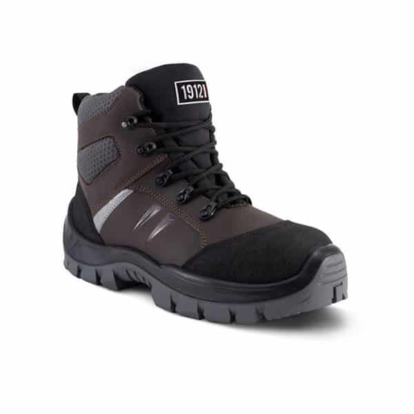 Chaussures de sécurité montantes S3 Hot cumin Gaston Mille vue de coté marron