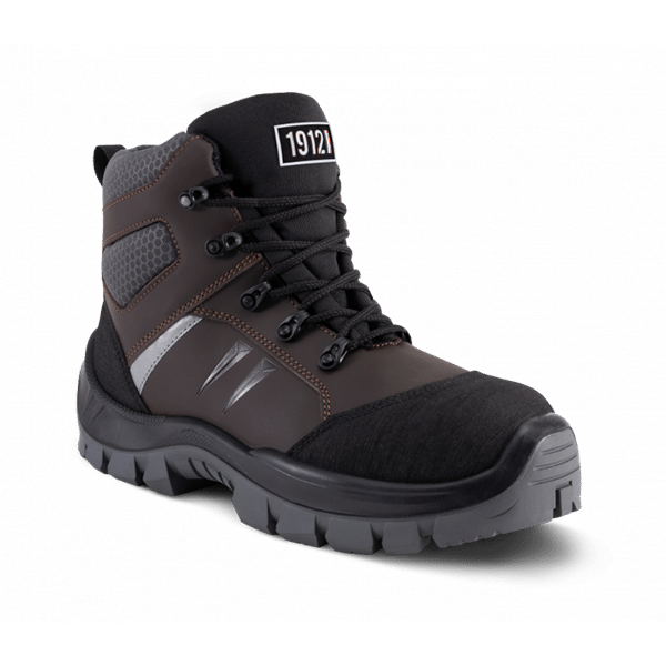 Chaussures de sécurité montantes S3 Hot cumin Gaston Mille vue de coté marron