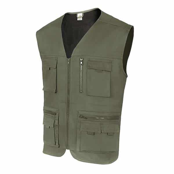 Gilet de travail léger multipoches Velilla VERT KAKI