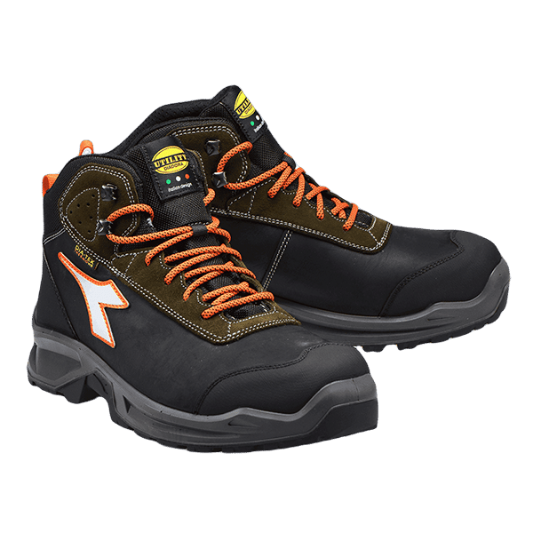 Chaussures de sécurité montantes Sport Diatex mid S3 WR CI SRC Diadora noir orange