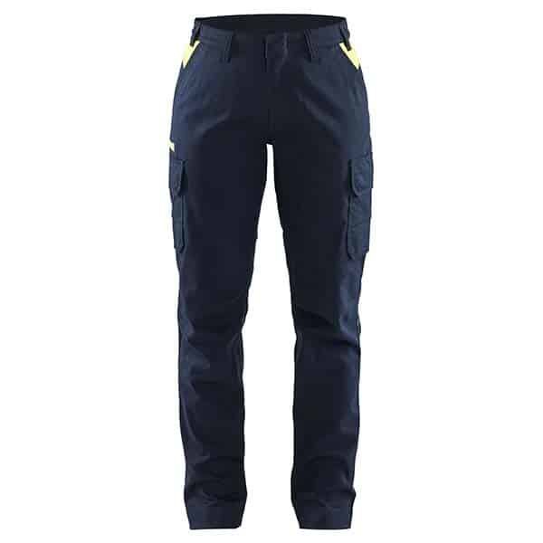 JAUNE FLUO / BLEU MARINE